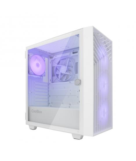 Coolbox GA300 GridLine Caja Torre ATX, Micro ATX, Mini-ITX - Lateral Cristal Templado - Tamaño HDD 2.5", 3.5" - USB-A 3.0, USB-C