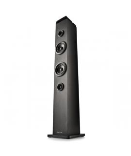 NGS Sky Charm Pro Torre de Sonido Bluetooth 50W - USB, Radio FM, Aux In y Entrada Optica - Funcion Broadcasting - Madera de Alta