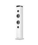 NGS Sky Charm Pro Torre de Sonido Bluetooth 50W - USB, Radio FM, Aux In y Entrada Optica - Funcion Broadcasting - Madera de Alta