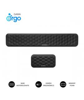 Subblim Pack Ergo Airpadding Reposamuñecas para Teclado y Raton - Espuma Viscoelastica 65D - Tejido AirMesh Transpirable - Base 