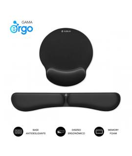 Subblim Pack Ergo MemoryFlex Alfombrilla Ergonomica para Raton y Reposamuñecas Teclado - Espuma Elastica - Microtexturizada Impe