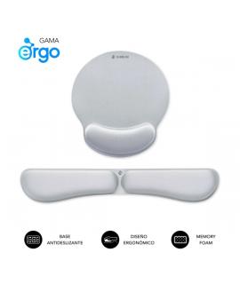 Subblim Pack Ergo MemoryFlex Alfombrilla Ergonomica para Raton y Reposamuñecas Teclado - Espuma Elastica - Microtexturizada Impe