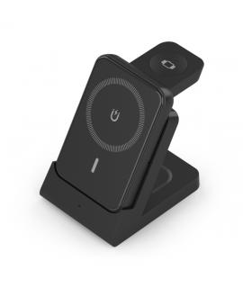Aisens Cargador Inalambrico 15W - USB-C - Protocolo Qi - Moviles, Apple Watch y Auriculares - Powerbank -Proteccion Contra Sobre