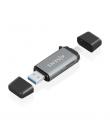Aisens Lector de Tarjetas USB-A y USB-C 3.1 Gen1 - Compatible con SD, Micro SD, MMC, RS-MMC, MMC Micro - Color Gris