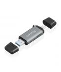 Aisens Lector de Tarjetas USB-A y USB-C 3.1 Gen1 - Compatible con SD, Micro SD, MMC, RS-MMC, MMC Micro - Color Gris
