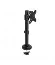 Tooq Soporte de Mesa para Monitor de 17"-32" - Altura, Rotacion y Giro Regulables - Gestion de Cables - Peso Max 8Kg - VESA 100X