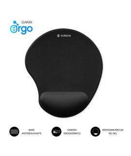 Subblim Ergo Neogel Alfombrilla Ergonomica para Raton - Espuma Elastica - Microtexturizada Impermeable - Base Antideslizante - C