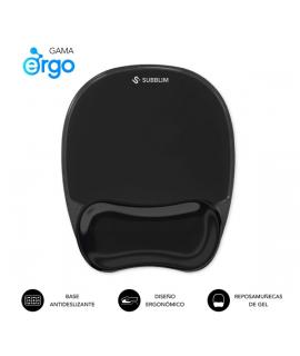Subblim Ergo Crystal Flex Alfombrilla Ergonomica para Raton - Gel Refrigerante Autoajustable - Diseño Ondulado Ergonomico - Base