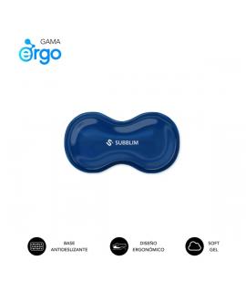 Subblim Ergo Crystal Flex Reposamuñecas para Raton - Gel Refrigerante Autoajustable - Diseño Ondulado Ergonomico - Base Antidesl