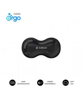 Subblim Ergo Crystal Flex Reposamuñecas para Raton - Gel Refrigerante Autoajustable - Diseño Ondulado Ergonomico - Base Antidesl
