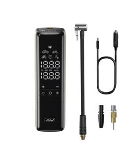 XO CZ017 Inflador de Aire Portatil - Pantalla LCD - 3 Bocas - 12V - Color Negro