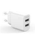 XO L109 Cargador de Pared 10W - Carga Rapida - 2xUSB-A - Color Blanco