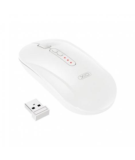 XO M13 Raton Inalambrico - Bluetooth y RF 2.4GHz - 1600DPI - Color Blanco