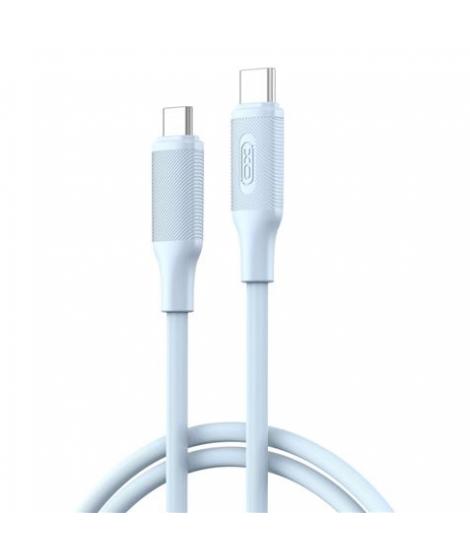 XO NBQ265B Cable USB-C Macho a USB-C Macho - 1m - 60W - Color Azul
