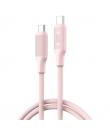 XO NBQ265B Cable USB-C Macho a USB-C Macho - 1m - 60W - Color Rosa