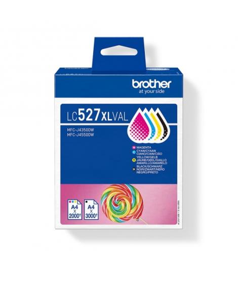 Brother LC527XLVAL Pack de 4 Cartuchos de Tinta Original (BK/C/M/Y) - LC527XLVAL