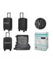 Lagart Maleta Trolley de Cabina Rigida 20” 55x34x23.5cm - Cierre TSA - Ruedas Dobles 360º - Color Negro