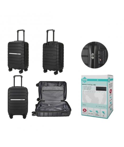 Lagart Maleta Trolley de Cabina Rigida 20” 55x34x23.5cm - Cierre TSA - Ruedas Dobles 360º - Color Negro