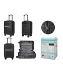 Lagart Maleta Trolley de Cabina Rigida 20” 55x34x23.5cm - Cierre TSA - Ruedas Dobles 360º - Color Negro