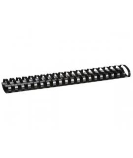 Fellowes Pack de 50 Canutillos de Plastico 51mm - Hasta 450 Hojas - Facil de Utilizar y Flexible - Alta Calidad - Color Negro