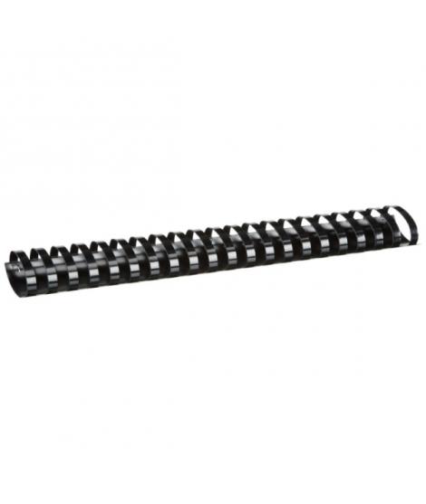 Fellowes Pack de 50 Canutillos de Plastico 51mm - Hasta 450 Hojas - Facil de Utilizar y Flexible - Alta Calidad - Color Negro