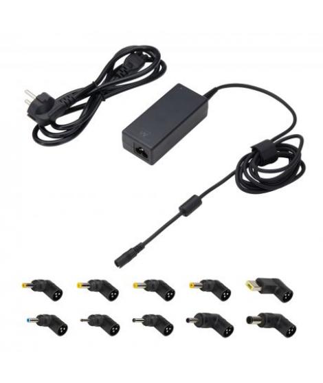 Ewent Cargador Universal para Portatil de 65W - 10 Clavijas Intercambiables - Automatico - Gestion Inteligente de Corriente - Co