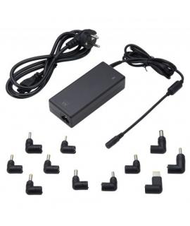 Ewent Cargador Universal para Portatil de 90W - 11 Clavijas Intercambiables - Automatico - Gestion Inteligente de Corriente - Co