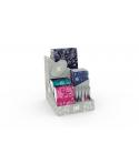 Oxford Romance Expositor con 10 Blocs Grapados A6, 10 Libreta Grapadas A6, 5 Cuadernos Espiral A5 y 10 Boligrafos