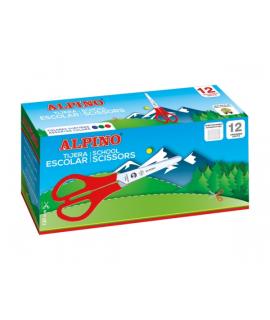 Alpino Tijera Escolar 13cm - Acero Inoxidable - Punta Roma - Colores Surtidos