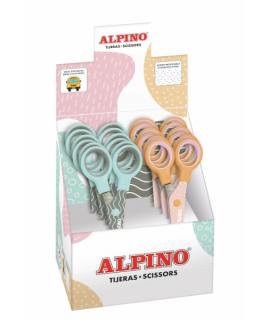 Alpino Pastel Tijera Escolar 13cm - Acero Inoxidable - Punta Roma - Colores Pastel Surtidos