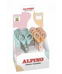 Alpino Pastel Tijera Escolar 13cm - Acero Inoxidable - Punta Roma - Colores Pastel Surtidos