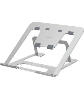 Fellowes Alumia Elevador para Portatil hasta 15" - 6 Ajustes de Altura - Fabricado en Aluminio - Base Antideslizante - Color Pla