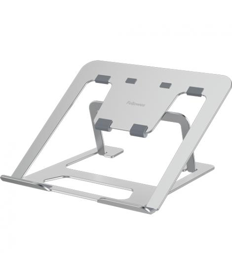 Fellowes Alumia Elevador para Portatil hasta 15" - 6 Ajustes de Altura - Fabricado en Aluminio - Base Antideslizante - Color Pla