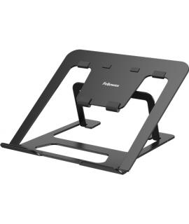 Fellowes Alumia Elevador para Portatil hasta 15" - 6 Ajustes de Altura - Fabricado en Aluminio - Base Antideslizante - Color Neg