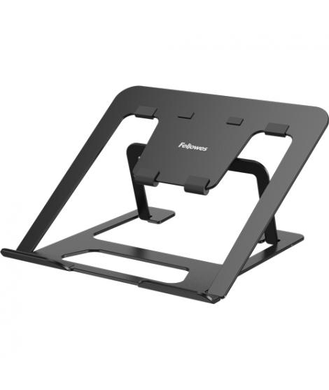 Fellowes Alumia Elevador para Portatil hasta 15" - 6 Ajustes de Altura - Fabricado en Aluminio - Base Antideslizante - Color Neg