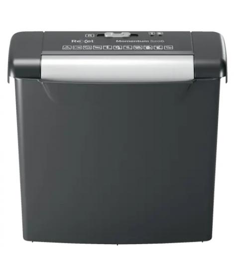 Rexel Momentum S206 Destructora de Papel Manual Corte en Tiras P-2 - Destruye hasta 6 Hojas - Papelera de 9L - Color Negro
