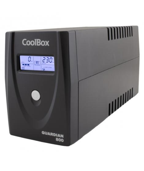 Coolbox Guardian3 SAI 800VA UPS 480W - 2x Schukos - USB - RJ45 - Proteccion Completa Frente a Picos de Tension y Cortes de Sumin