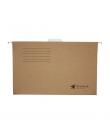 Bismark Pack de 3 Carpetas Colgantes Tamaño Folio Prolongado - Fabricadas en Kraft Marron de 230gr - Varilla de Aluminio