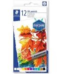 Staedtler Pasteles al Oleo 2420 Pack de 12 Ceras Blandas - Resistencia a la Rotura - Extremadamente Brillantes - Colores Surtido