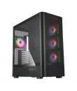 Abysm Danube Sava H500 II Caja Torre ATX, ITX, Micro ATX - Lateral de Cristal Templado - 3.5" y 2.5" - USB-A, USB-C y Audio - 4 