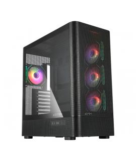 Abysm Danube Sava H500 II Caja Torre ATX, ITX, Micro ATX - Lateral de Cristal Templado - 3.5" y 2.5" - USB-A, USB-C y Audio - 4 