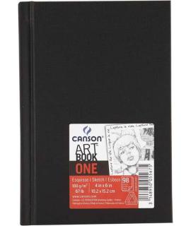 Canson Sketch One Fino Cuaderno de Dibujo con 98 Hojas 100g 10.1x15.2cm - Color Blanco