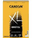 Canson Bloc XL Bristol Extraliso A4 de 50 Hojas 180gr - Acabado Satinado - Muy Resistente - Color Blanco