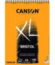 Canson Bloc XL Bristol Extraliso A3 de 50 Hojas 180gr - Acabado Satinado - Muy Resistente - Color Blanco
