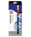 Daler Rowney Simply Pack de 12 Pinturas Acrilicas Gouache - Secado Rapido - Base de Agua - Optima Cobertura - 12ml - Colores Sur