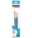 Daler Rowney Simply Pack de 4 Pinceles de Marta - Diseño Ergonomico - Color Azul