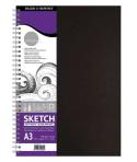 Daler Rowney Simply Cuaderno de Dibujo A3 - Cubierta Rigida con Encuadernacion en Espiral 100g/m2 - Color Blanco