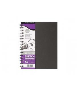 Daler Rowney Simply Cuaderno de Dibujo A5 100g/m2 - Cubierta Rigida con Encuadernacion en Espiral - Color Blanco