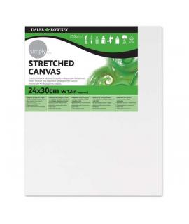 Daler Rowney Simply Bastidor Entelado 24x30cm - Imprimacion Triple - Grano Medio - 100% Algodon sin Acido - 250g