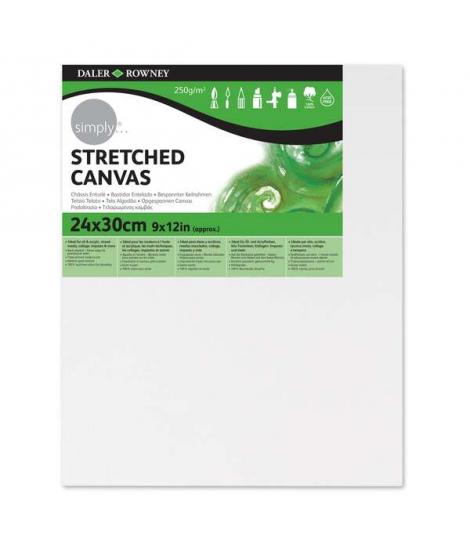 Daler Rowney Simply Bastidor Entelado 24x30cm - Imprimacion Triple - Grano Medio - 100% Algodon sin Acido - 250g